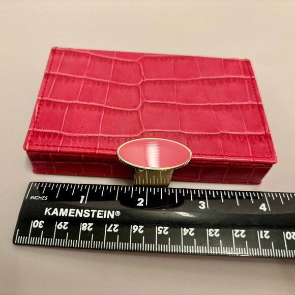 New in box pink leather Smythson card carrier - Picture 4 of 4